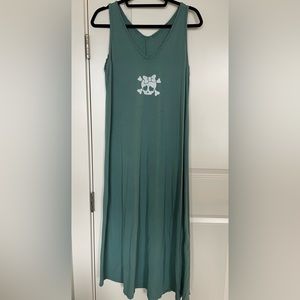 Cotton elastane maxi dress